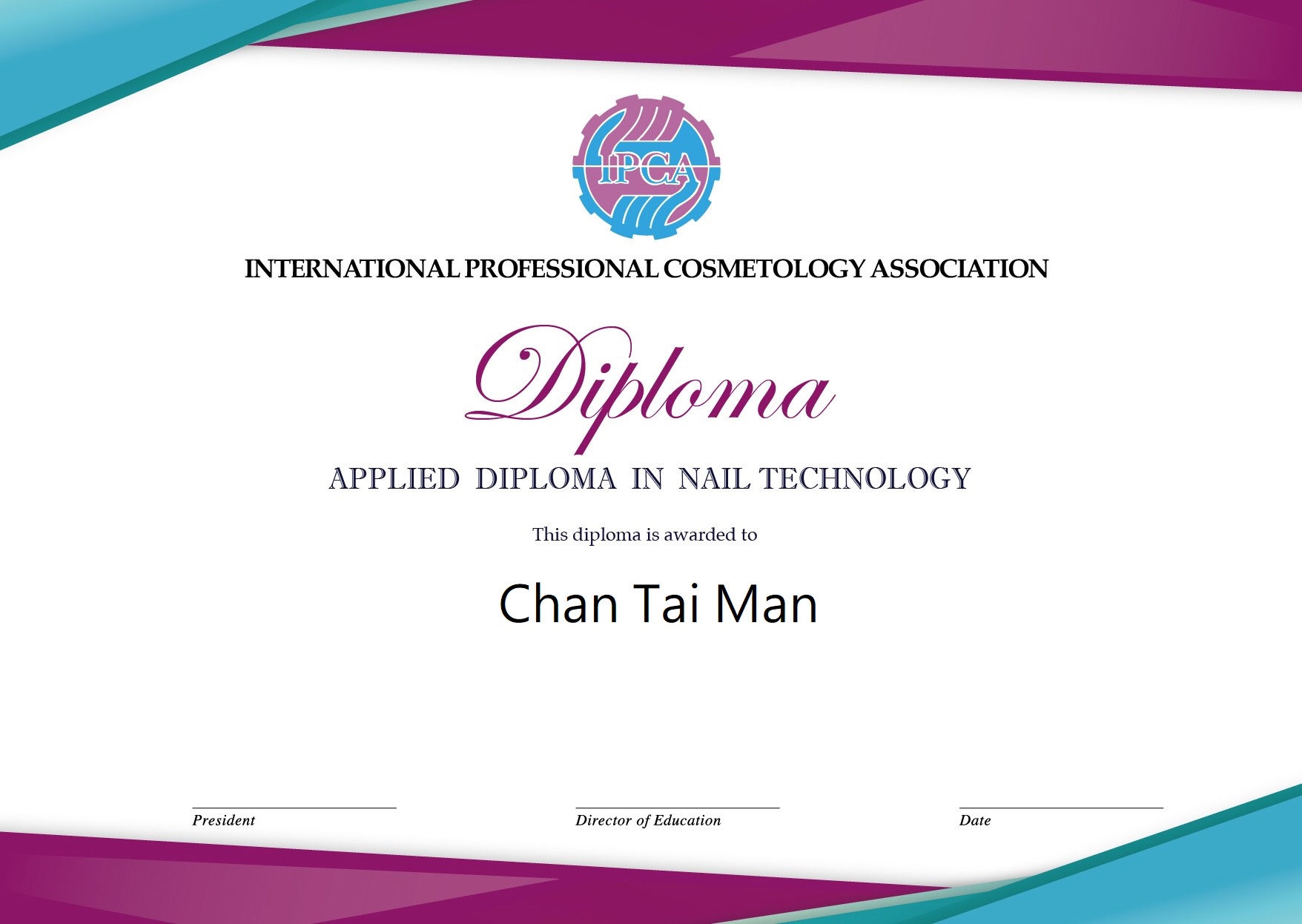 IPCA Nail Diploma